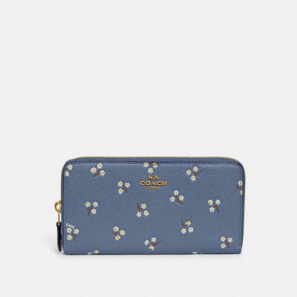 ☆COACH コーチ 長財布 F28444 花柄 フローラルプリント ホワイト 白 アコーディオン ラウンドジップウォレット☆ - ブランド別