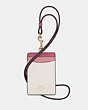 COACH®,ID LANYARD IN COLORBLOCK,Mini,Gold/Chalk Multi,Front View