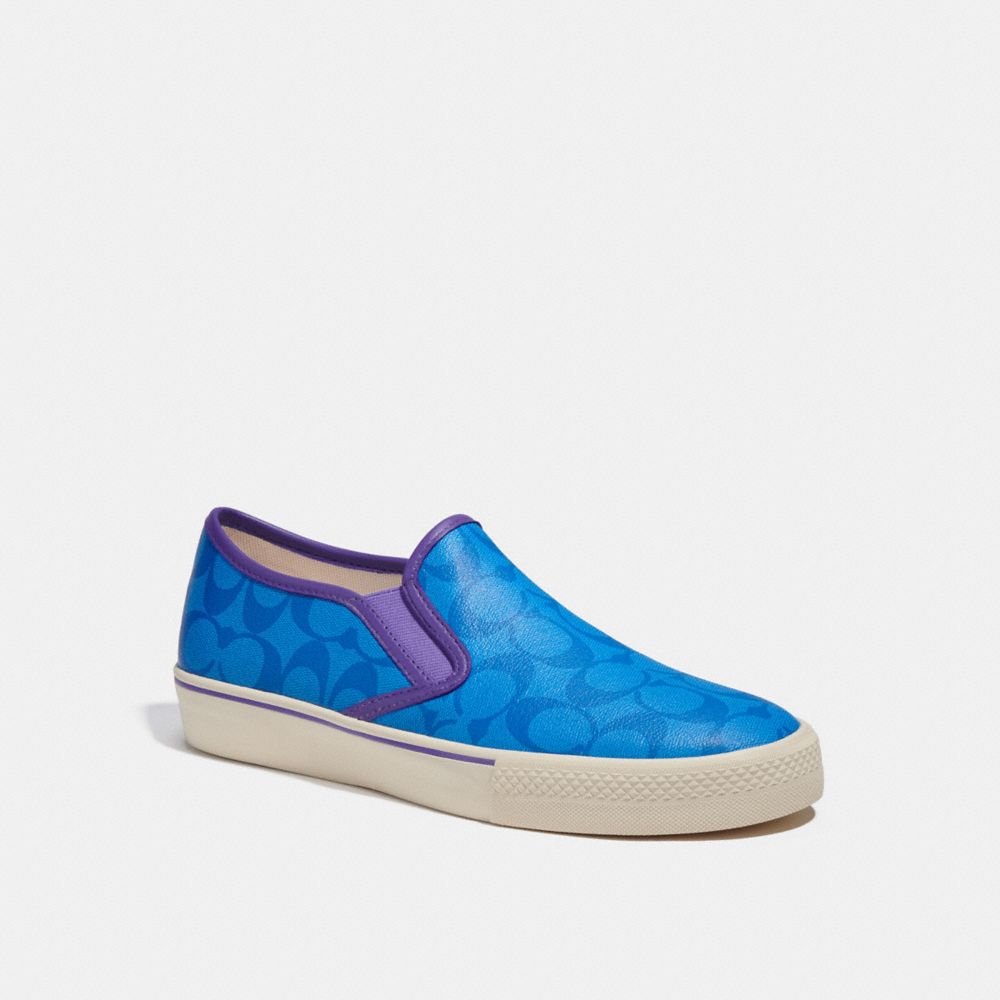 Blue slip hot sale on sneakers