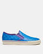 COACH®,SLIP ON SKATE SNEAKER,Bright Blue,Angle View