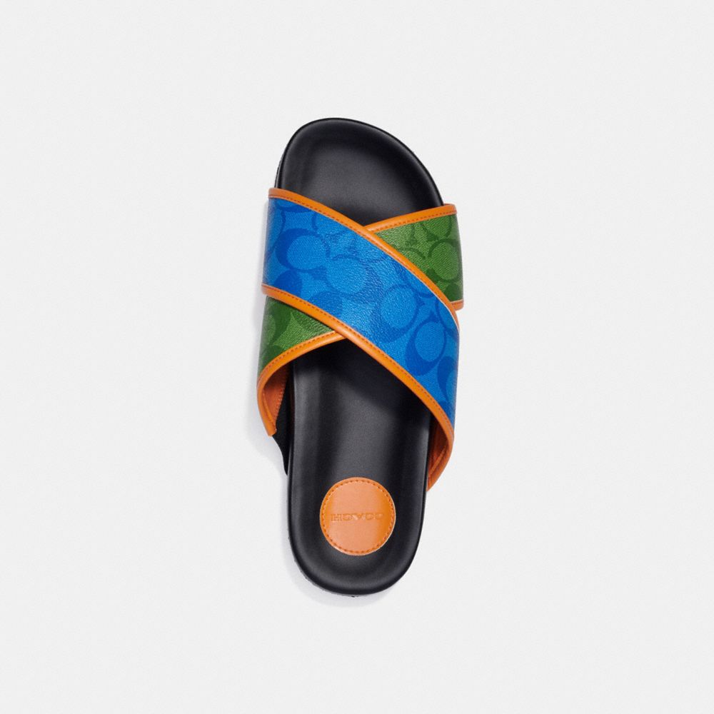 COACH®,Crossover Sandal,,Inside View,Top View