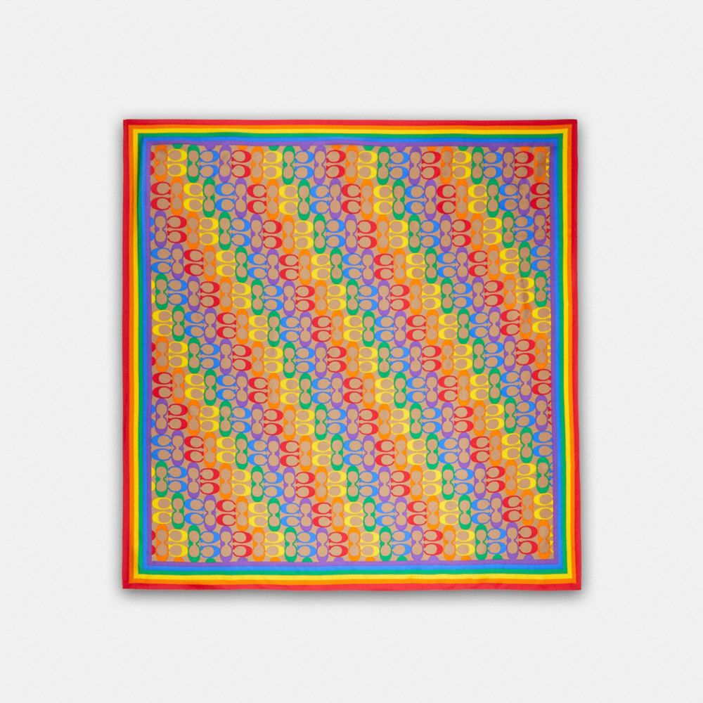COACH® Outlet | Rainbow Signature Silk Square Scarf