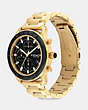 COACH®,CRUISER WATCH, 44MM,Gold,Angle View
