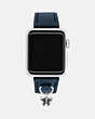 COACH®,APPLE WATCH® STRAP, 38MM AND 40MM,Leather,Navy,Front View