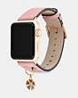 COACH®,APPLE WATCH® STRAP, 38MM AND 40MM,Leather,Pink,Angle View
