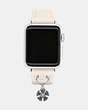 COACH®,APPLE WATCH® STRAP, 38MM AND 40MM,Leather,Chalk,Front View