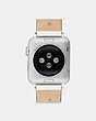COACH®,APPLE WATCH® STRAP, 38MM AND 40MM,Leather,Chalk,Back View