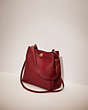 COACH®,RESTORED CHARLIE BUCKET BAG,Pebble Leather,Large,Gold/Vintage Mauve,Front View