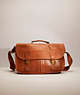 COACH®,VINTAGE CARRIER BRIEF,Smooth Leather,X-Large,Tan,Front View