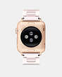 COACH®,APPLE WATCH® STRAP, 38MM and 40MM,Ceramic,Blush,Back View