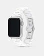 COACH®,APPLE WATCH® STRAP, 38MM and 40MM,Ceramic,White,Angle View