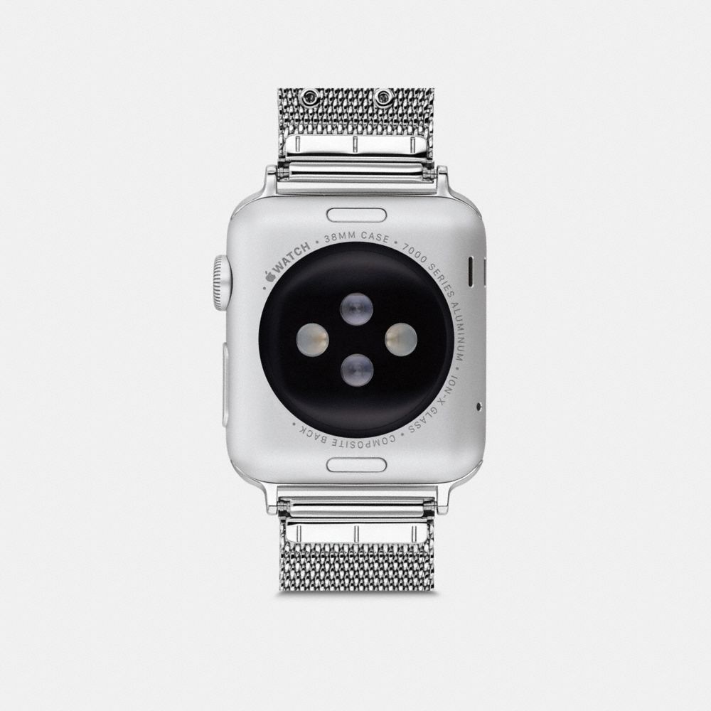 COACH®,APPLE WATCH® STRAP, 38MM and 40MM,Metal,Stainless Steel,Back View