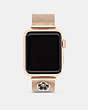 COACH®,APPLE WATCH® STRAP, 38MM and 40MM,Metal,Rose Gold,Front View