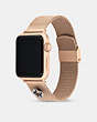 COACH®,APPLE WATCH® STRAP, 38MM and 40MM,Metal,Rose Gold,Angle View