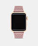 COACH®,APPLE WATCH® STRAP, 38MM and 40MM,Rubber,Blush,Front View
