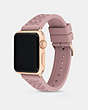 COACH®,APPLE WATCH® STRAP, 38MM and 40MM,Rubber,Blush,Angle View