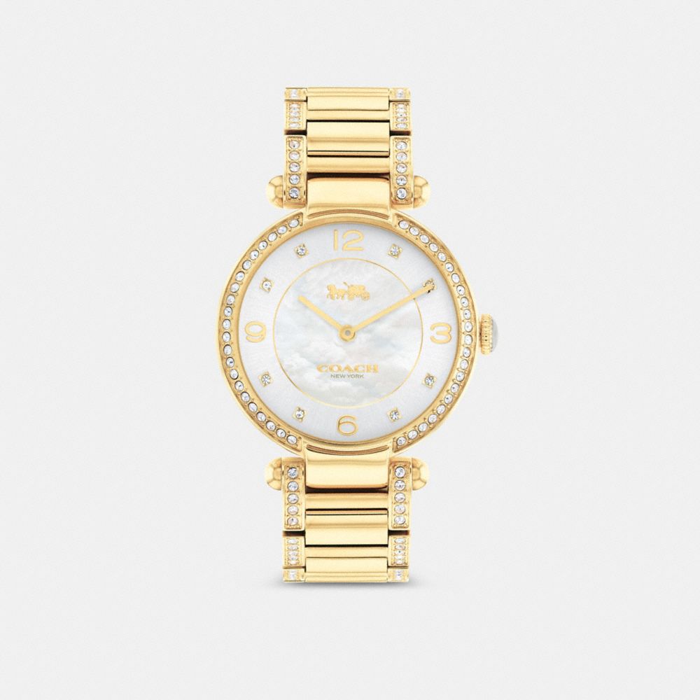 COACH®,MONTRE CARY, 34MM,Or,Front View