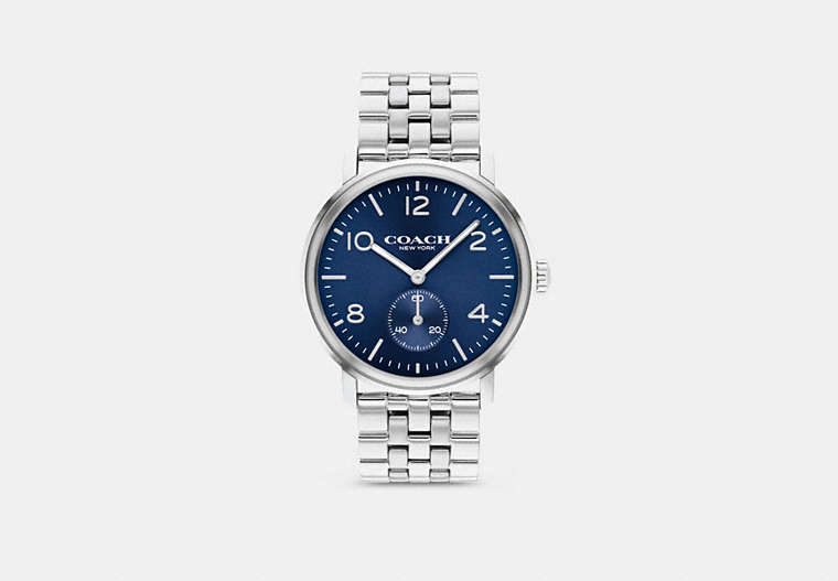 COACH®,HARRISON WATCH, 42MM,Metal,Stainless Steel,Front View