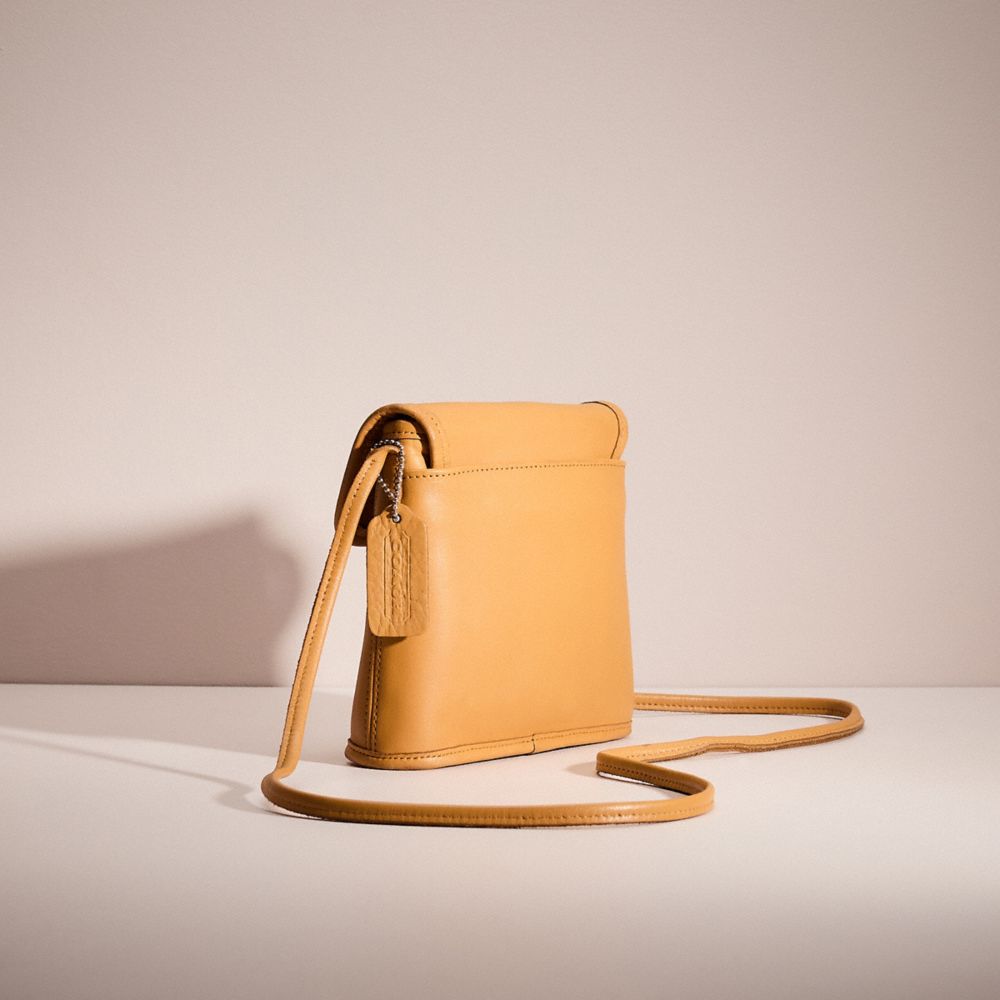 COACH®,Vintage Tango Bag,Leather,Crossbody,No Embellishment,Day Party,Brown,Angle View