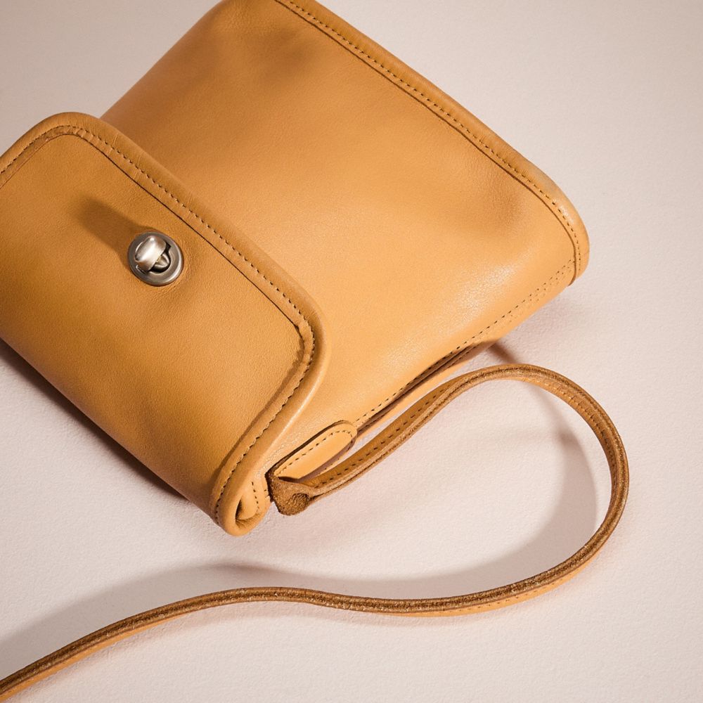 COACH®,Vintage Tango Bag,Leather,Crossbody,No Embellishment,Day Party,Brown,Closer View