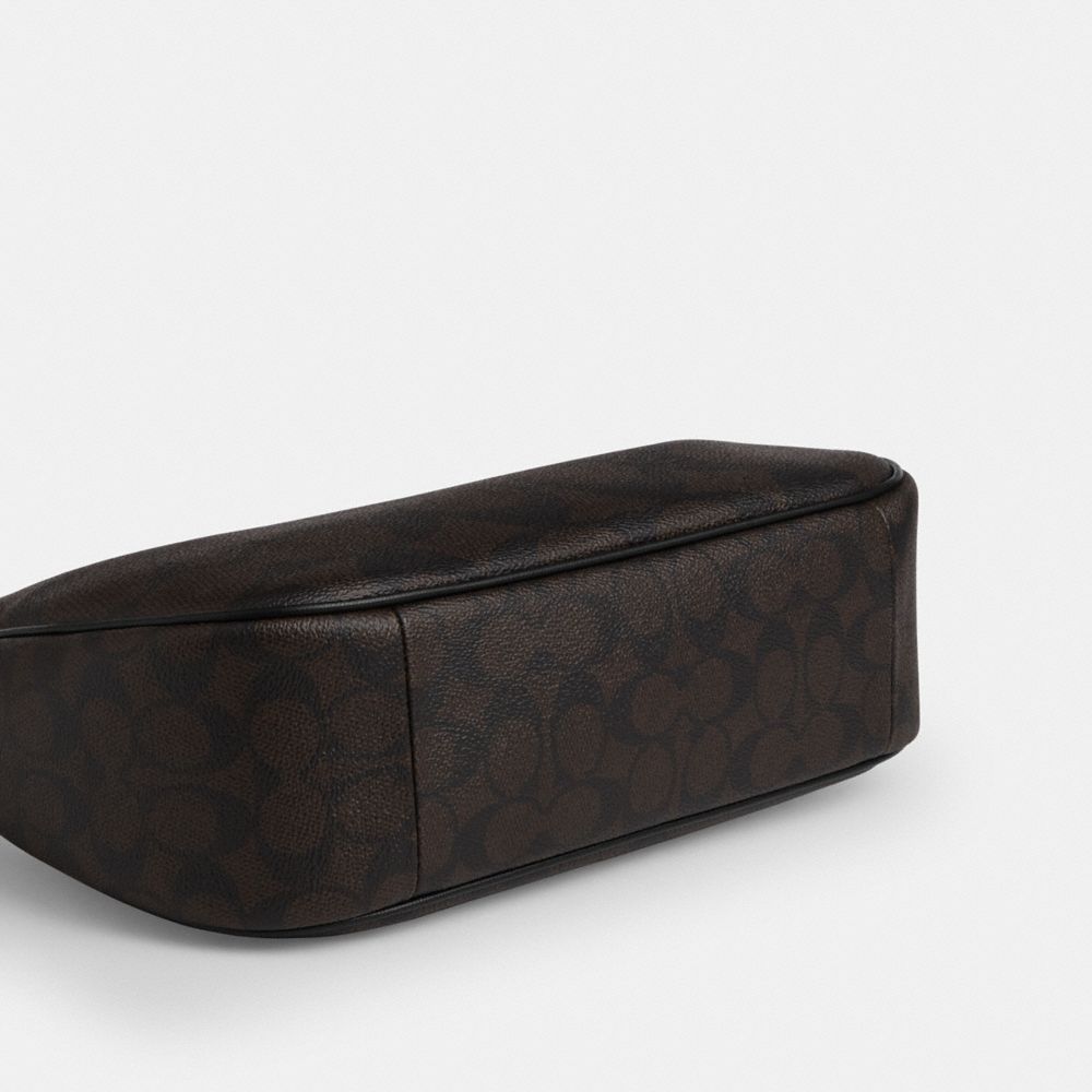 COACH®,Teri Hobo Bag In Blocked Signature Canvas,Canvas,Shoulder Bag,Casual,Brown,Outsole View