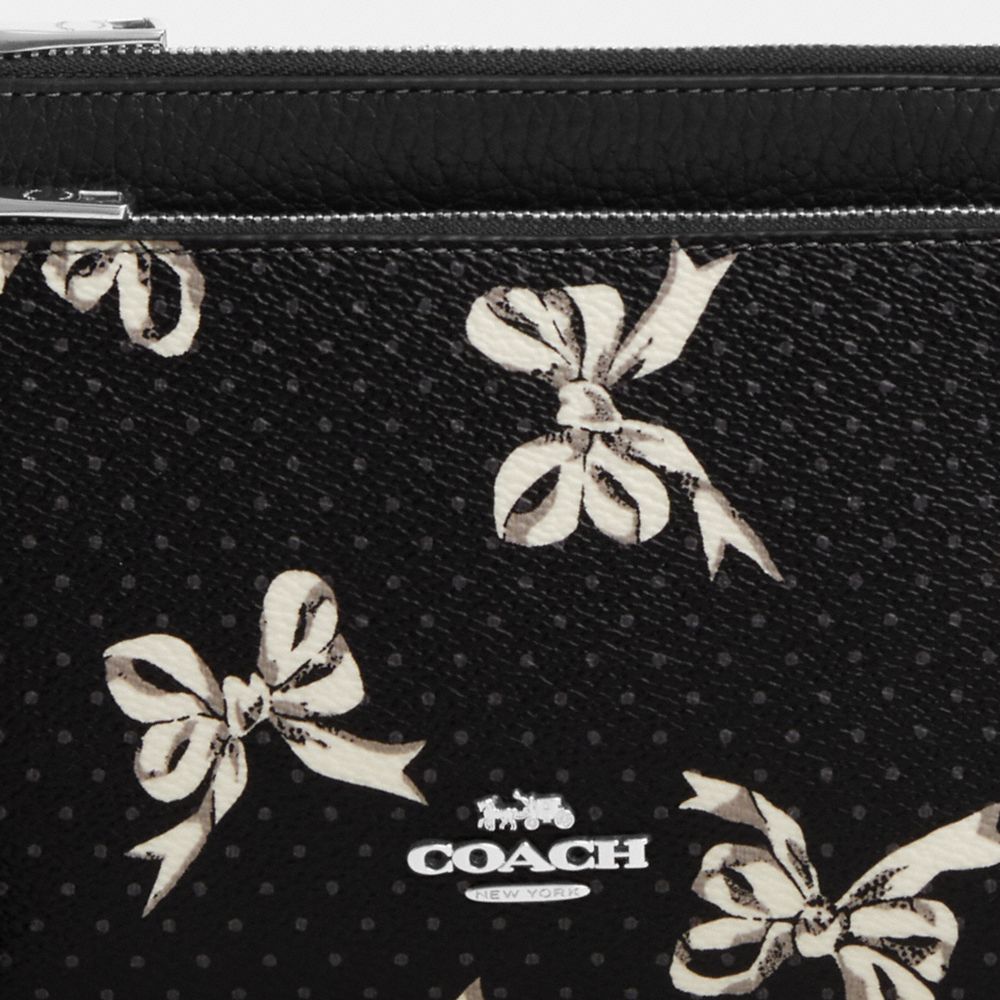 COACH®,PORTEFEUILLE À DOUBLE ZIP AVEC IMPRIMÉ DE BOUCLE,Imprimé Novelty,Argent/Noir Multi