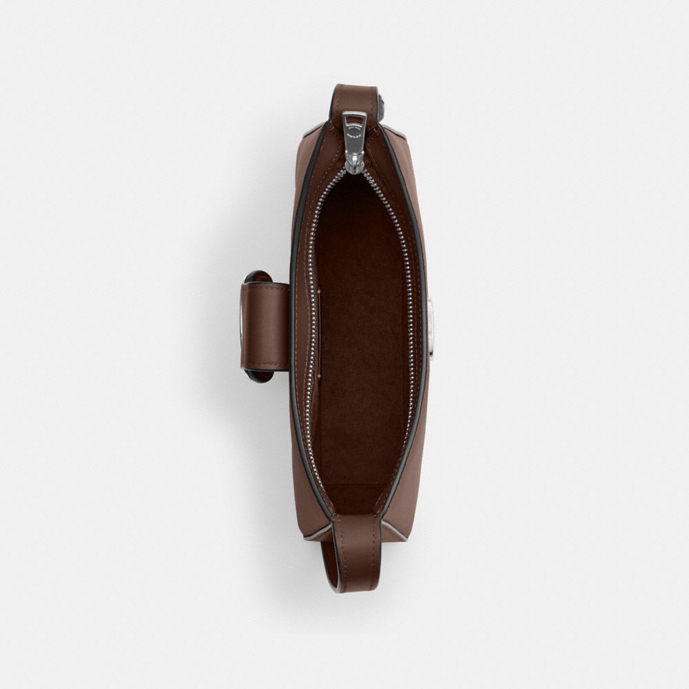 COACH®,Eliza Shoulder Bag With Zipper Closure,Shoulder Bag,Logo,Casual,Brown,Inside View,Top View