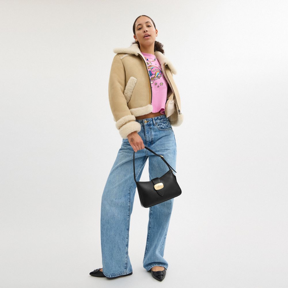 COACH®,Eliza Shoulder Bag With Zipper Closure,Shoulder Bag,Logo,Casual,,Detail View