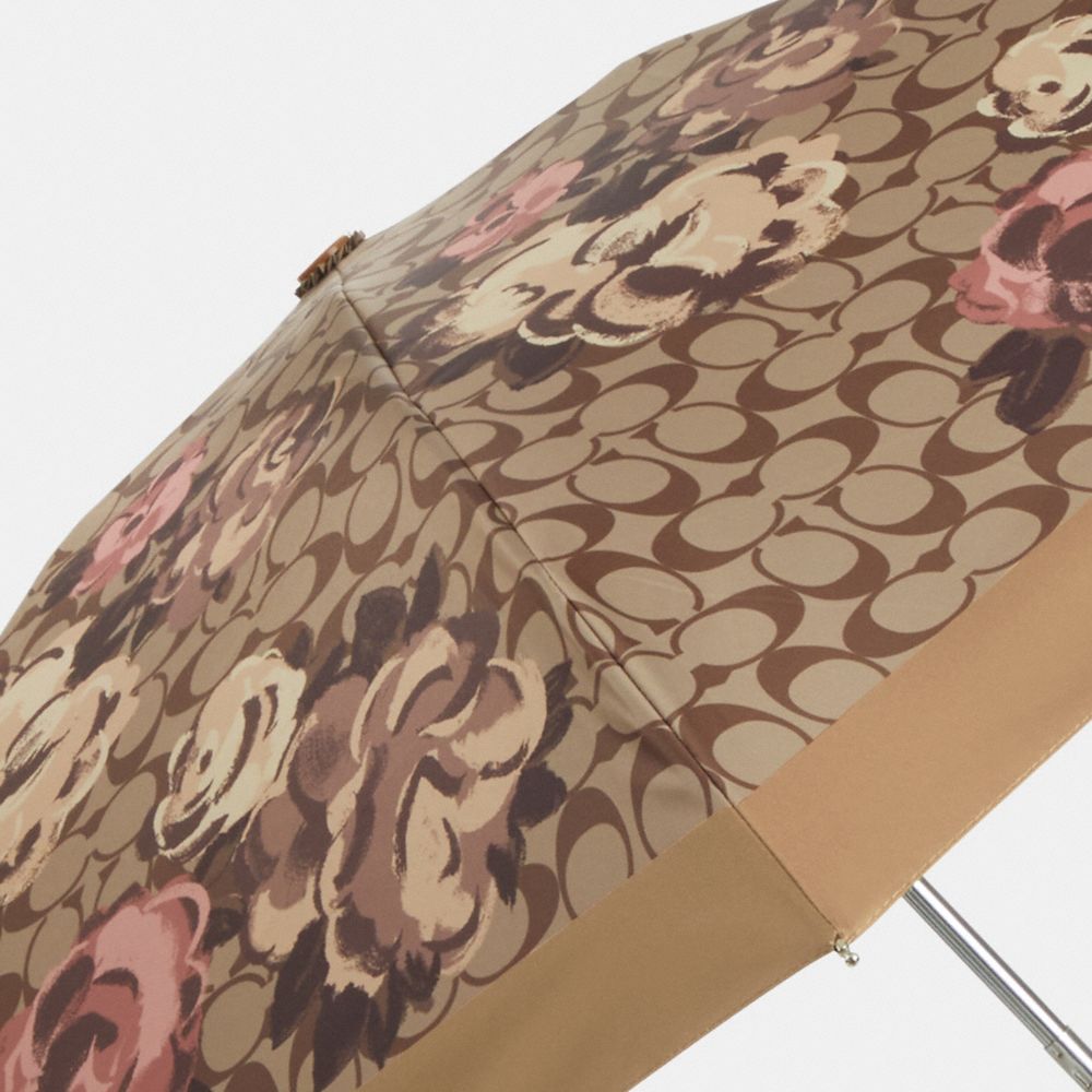 COACH®,Uv Protection Mini Umbrella In Signature Rosette Print,