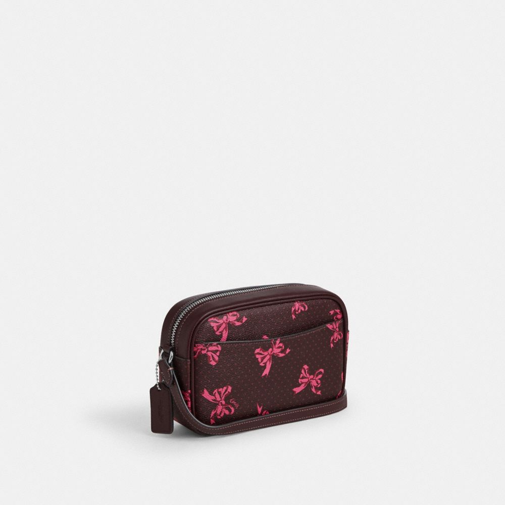 COACH®,Mini Jamie Camera Bag With Bow Print,,Angle View