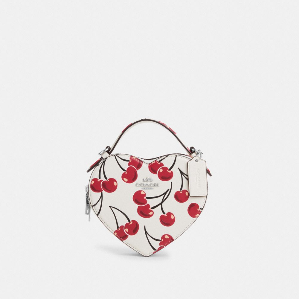 COACH®,Heart Crossbody Bag With Cherry Print,,Front View