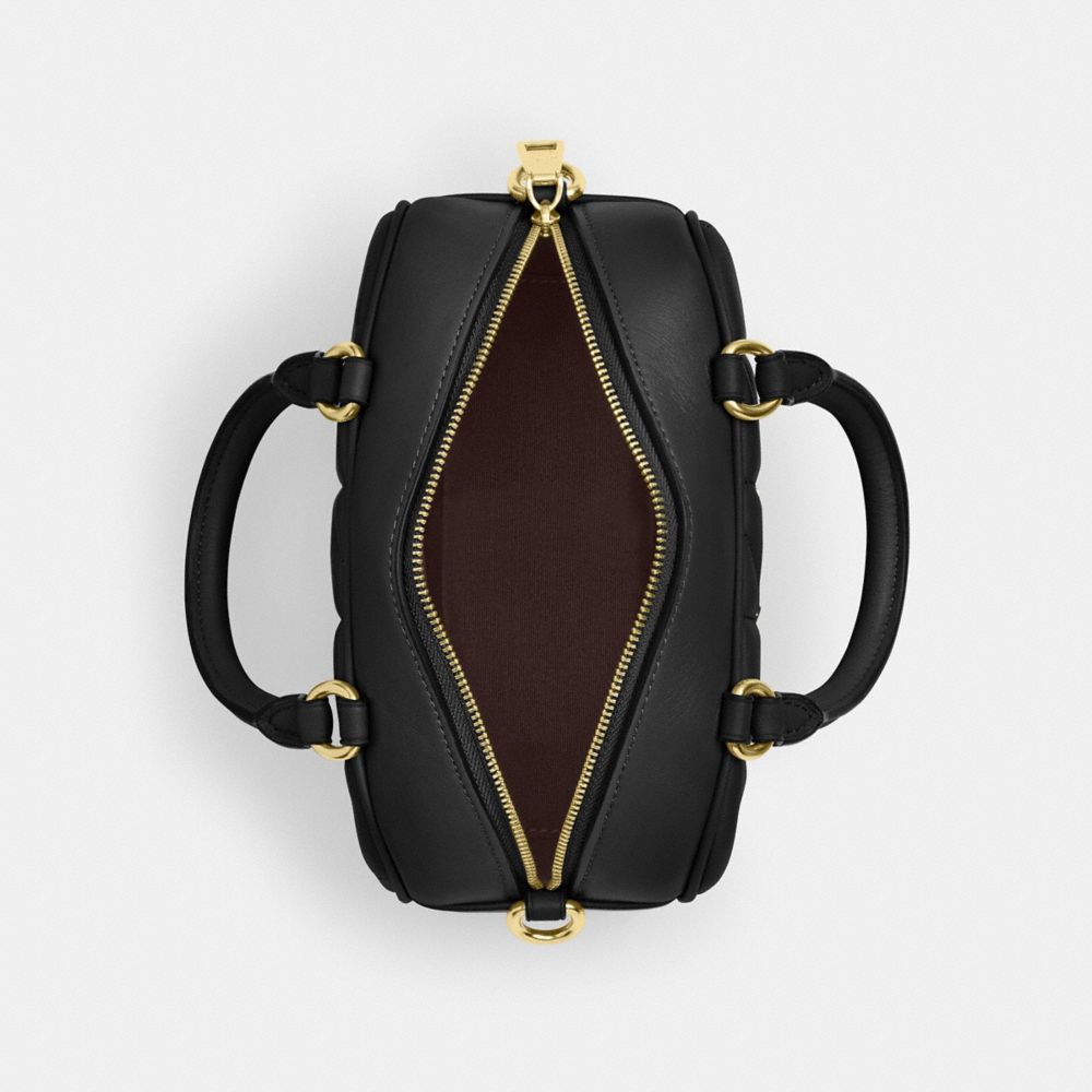 COACH®,サッチェル クロスボディ・キルティング,ミニバッグ&お財布ショルダー,ﾌﾞﾗｯｸ