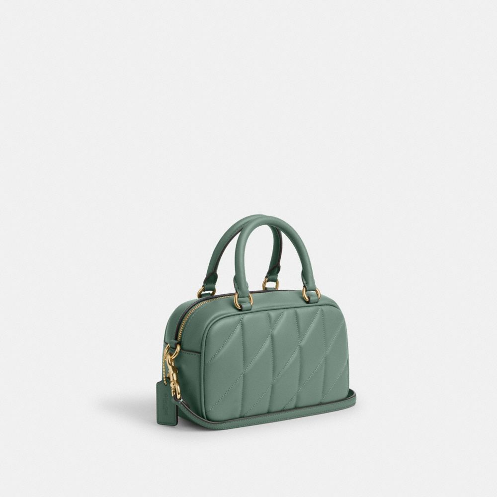 COACH®,サッチェル クロスボディ・キルティング,ミニバッグ&お財布ショルダー,ｾｰｼﾞ