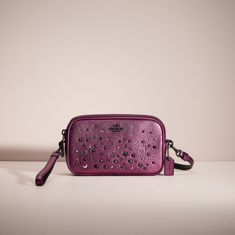 Coach sadie crossbody clutch with rivets sale