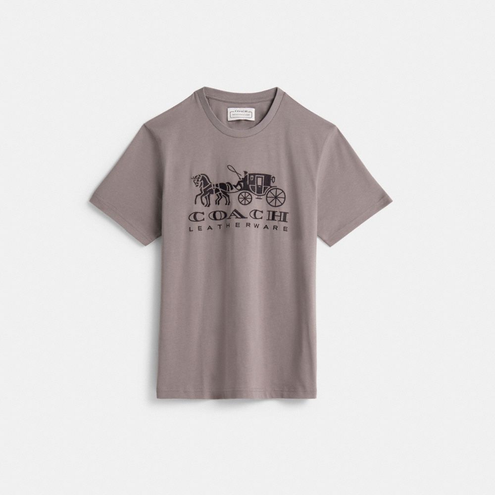 Restored Horse And Carriage T-Shirt In Organic Cotton