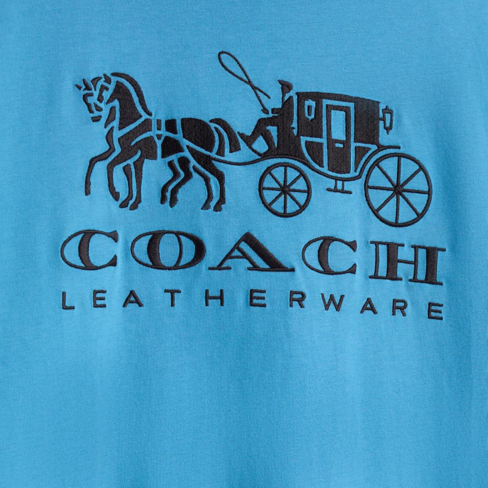 COACH®,Restored Horse And Carriage T-Shirt In Organic Cotton,Organic Cotton,T Shirt,Casual,,Scale View