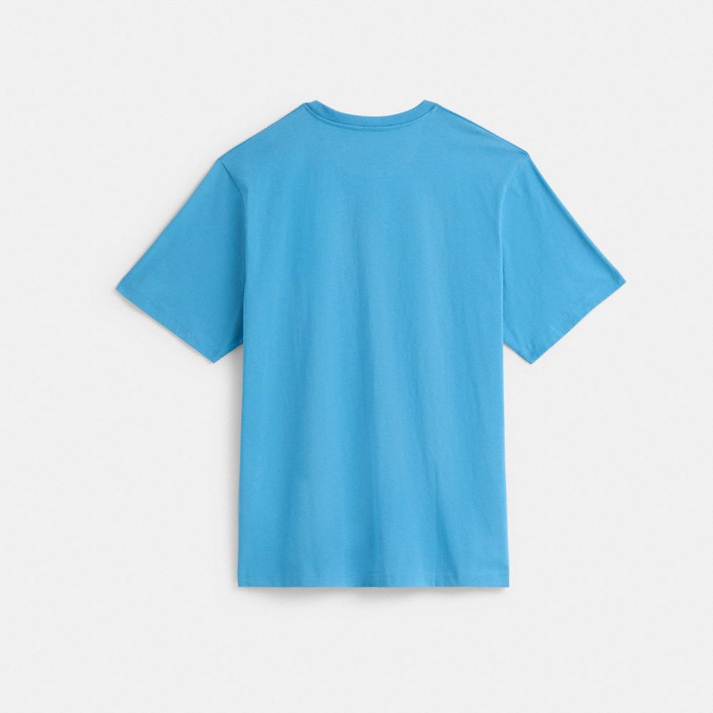 COACH®,Restored Horse And Carriage T-Shirt In Organic Cotton,Organic Cotton,T Shirt,Casual,,Back View