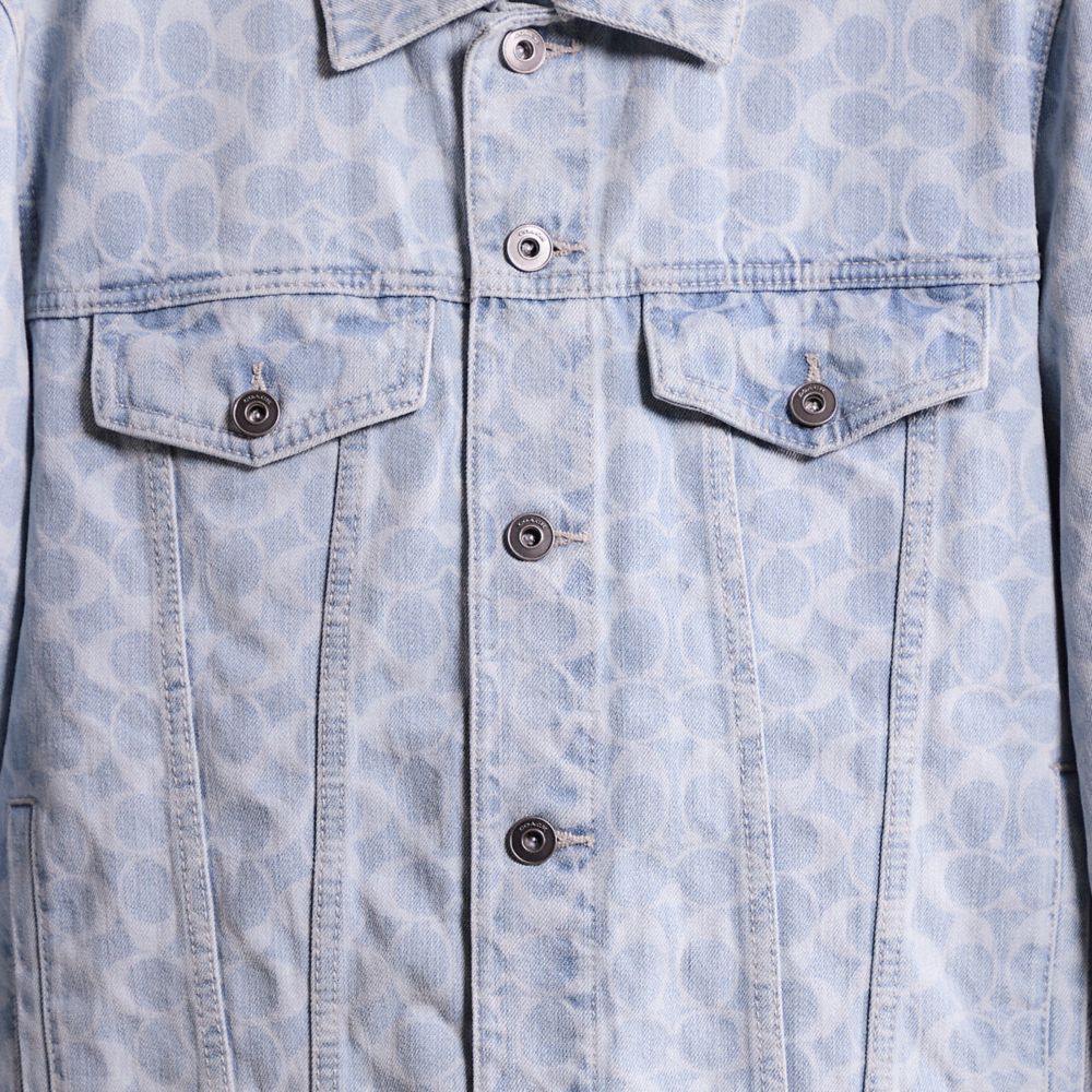 COACH®,Restored Signature Denim Jacket,Blue,Scale View