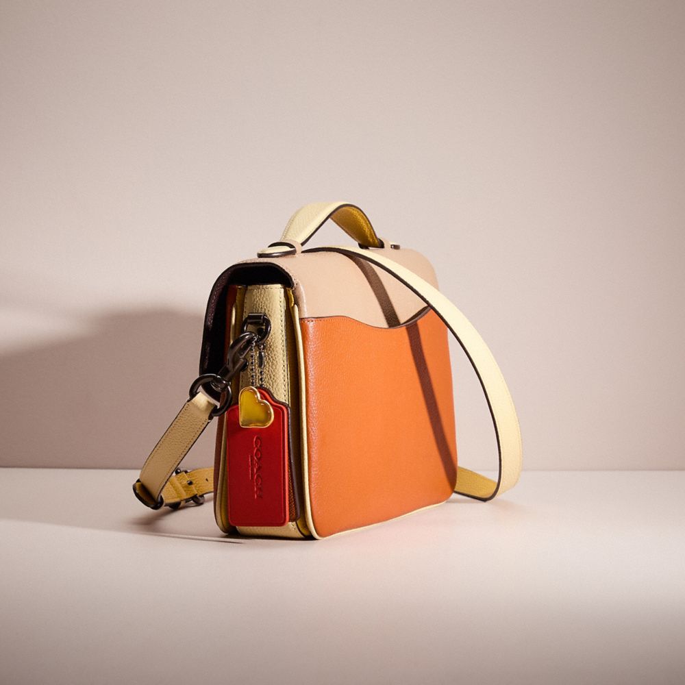 COACH®,Upcrafted Cassie Crossbody In Colorblock,Leather,Crossbody,Logo,Color Block,Day Party,Multi Color,Angle View