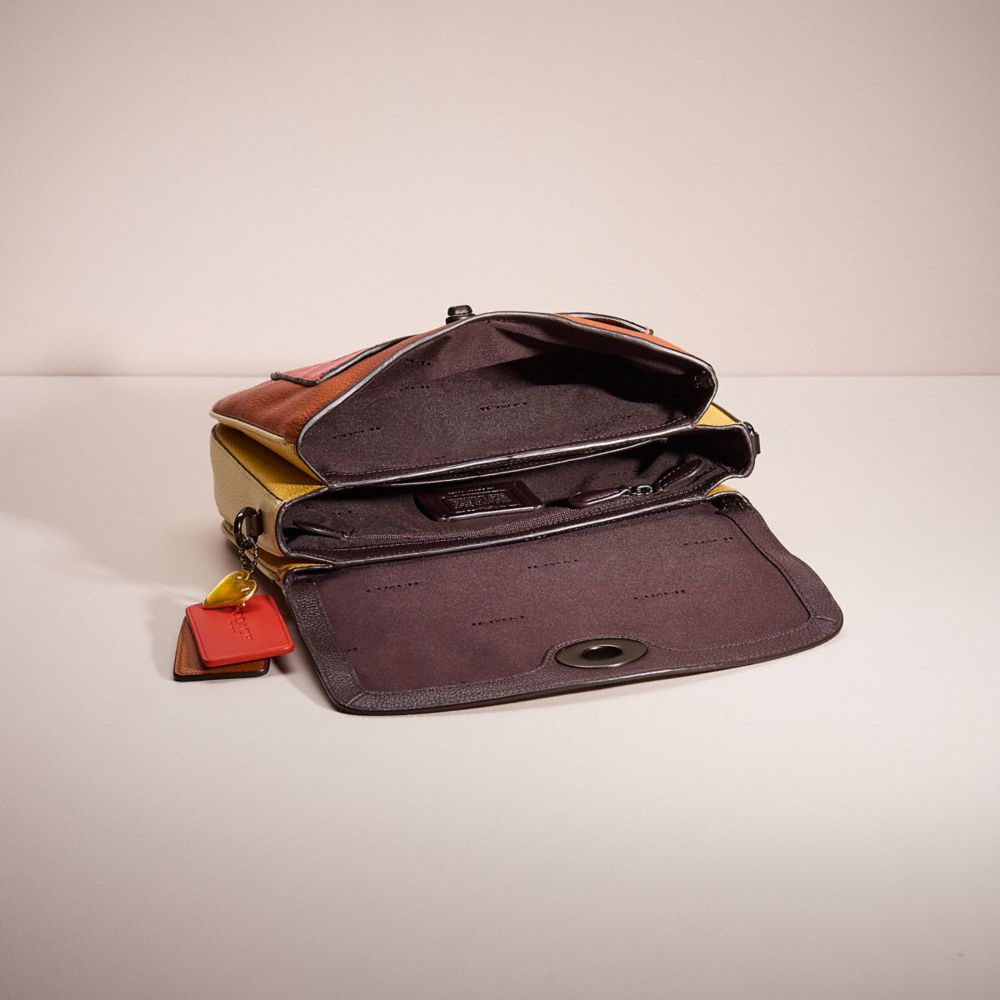 COACH®,Upcrafted Cassie Crossbody In Colorblock,Leather,Crossbody,Logo,Color Block,Day Party,Multi Color,Inside View,Top View