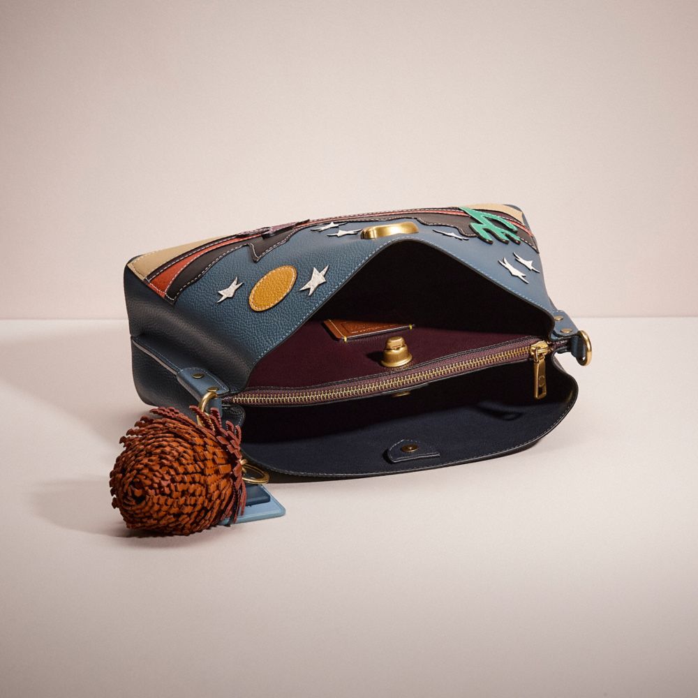 COACH®,Upcrafted Willow Shoulder Bag In Colorblock,,Inside View,Top View
