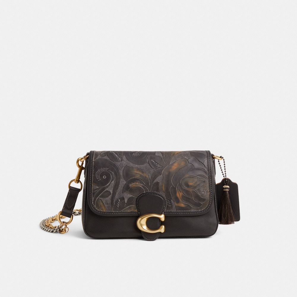 Coach Upcrafted Soft Tabby Shoulder Bag In Brass/black