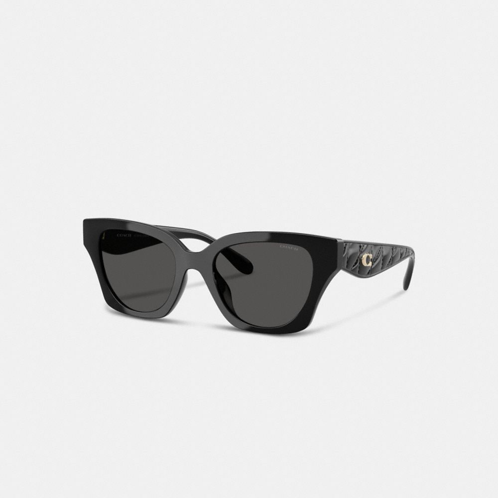 Coach Quilted Square Sunglasses In Black