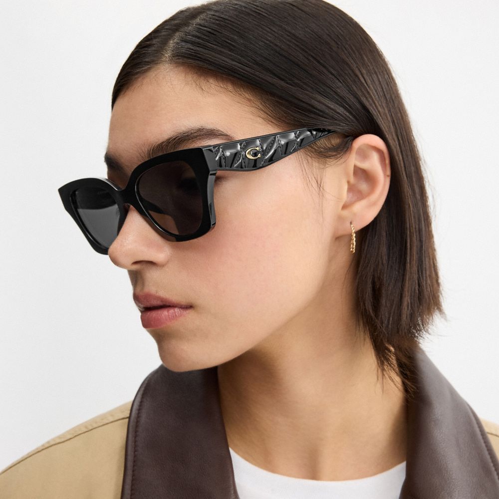 Coach Quilted Square Sunglasses — фото 2