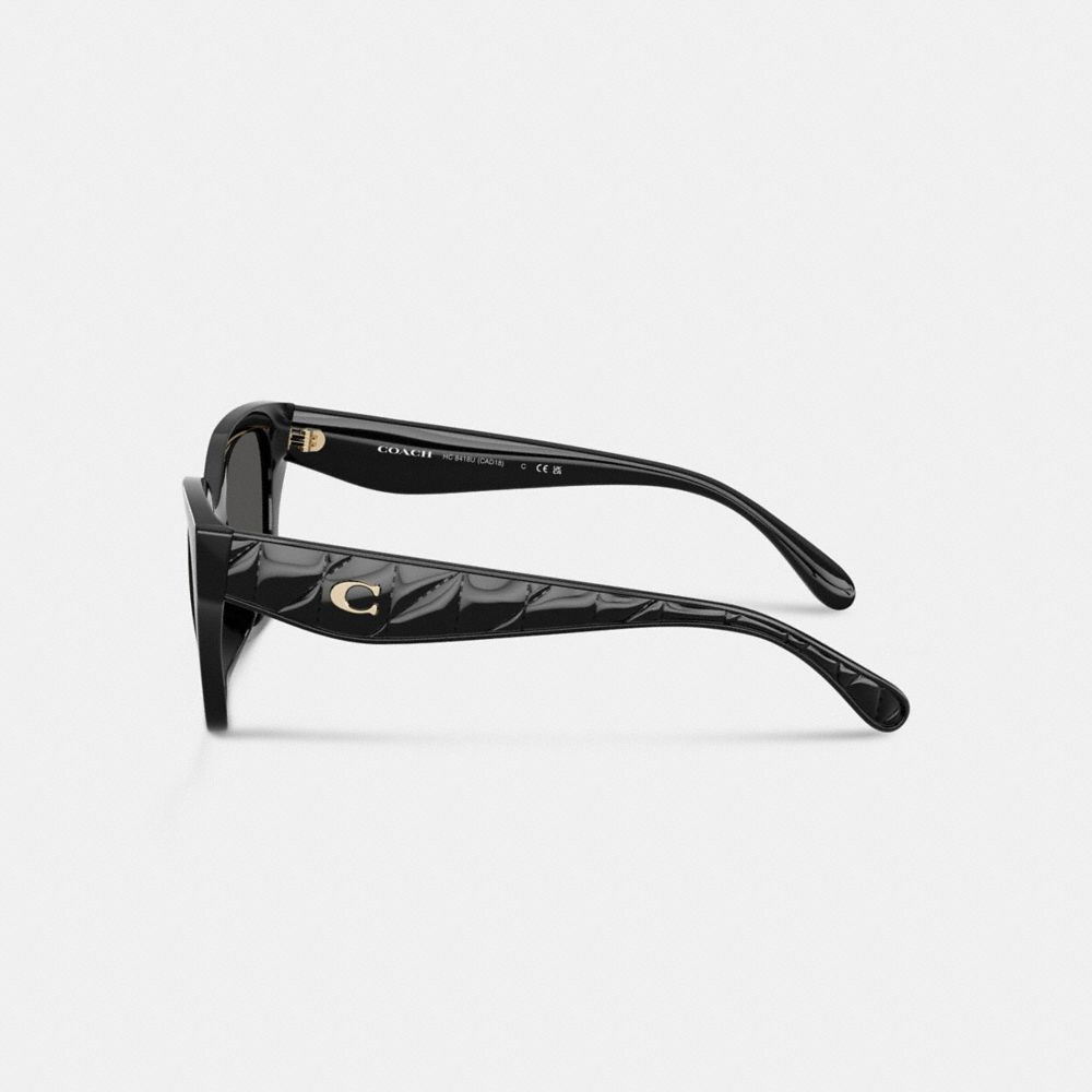 Coach Quilted Square Sunglasses In Black