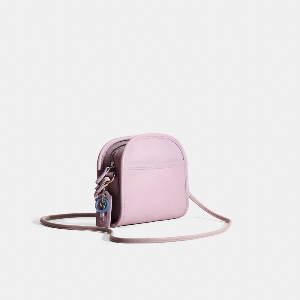 COACH®,Upcrafted Abbie Bag,Leather,Crossbody,Studded,Silver Metal,Casual,Purple,Angle View