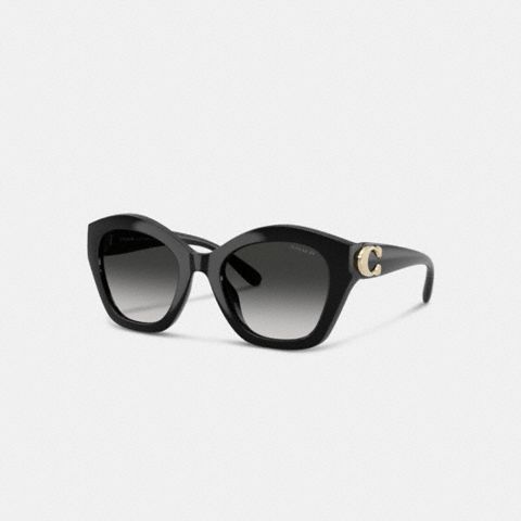 Coach Maxi Sculpted C Oversized Geometric Sunglasses