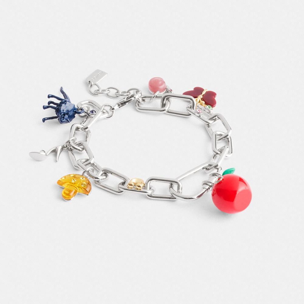 COACH®,Mushroom And Apple Charm Bracelet,,Front View