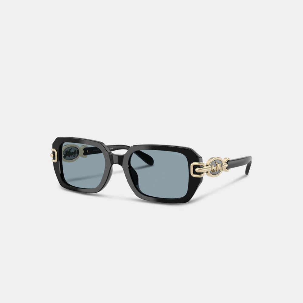 Coach Horse And Carriage Rectangle Sunglasses