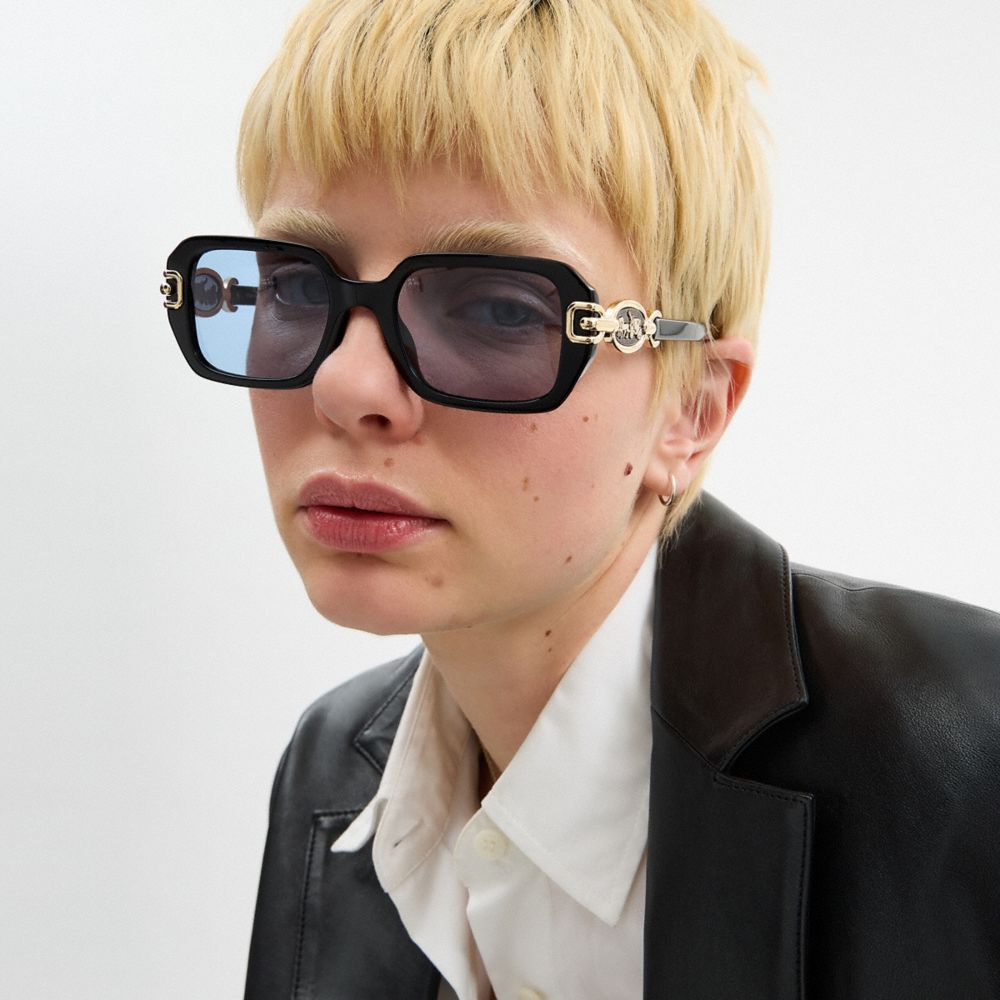 Coach Horse And Carriage Rectangle Sunglasses